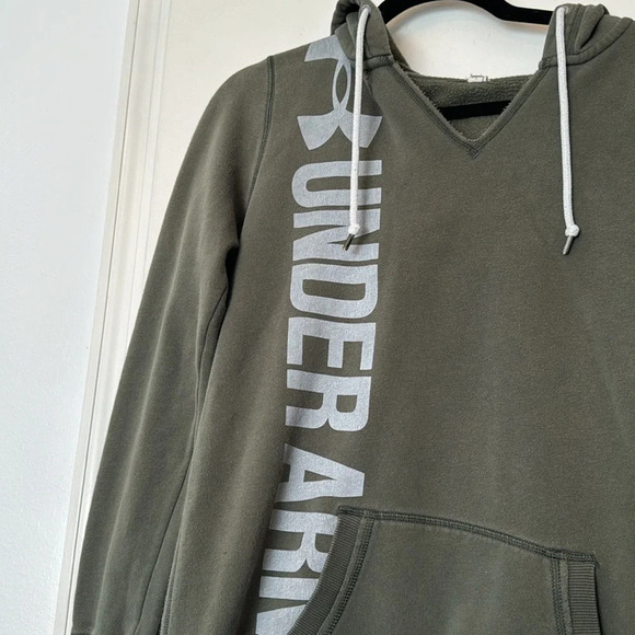 Army Green Women's Under Armour Sweatshirt - Picture 2 of 8